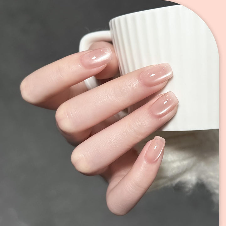 GAOY Cat Eye Gel Nail Polish, Sparkling Nude, 16 ml