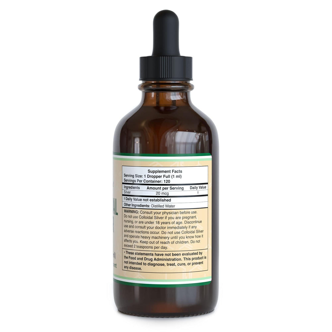 Double Wood Supplements Colloidal Silver Liquid, 20 PPM, 4 fl oz