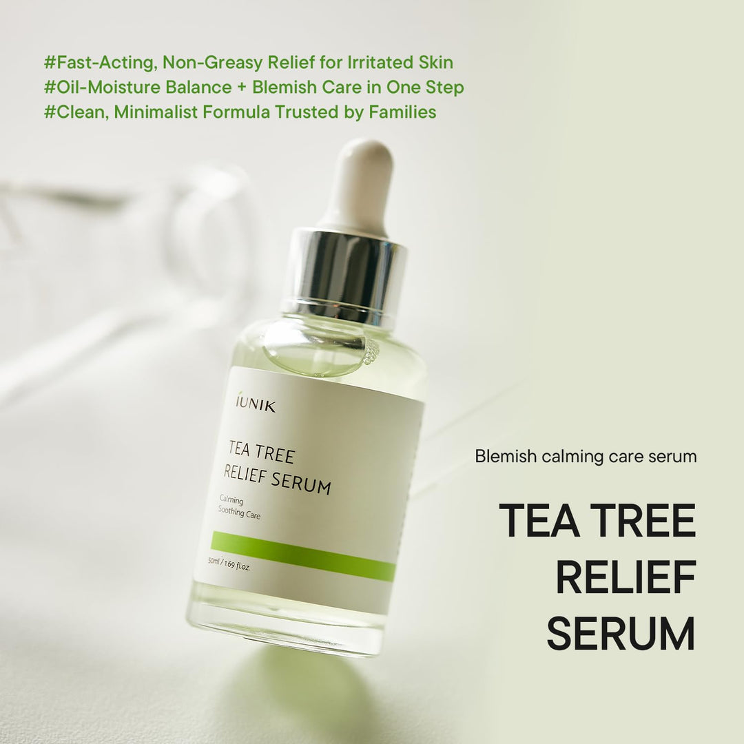 Iunik Tea Tree Relief Serum, White, 50 ml