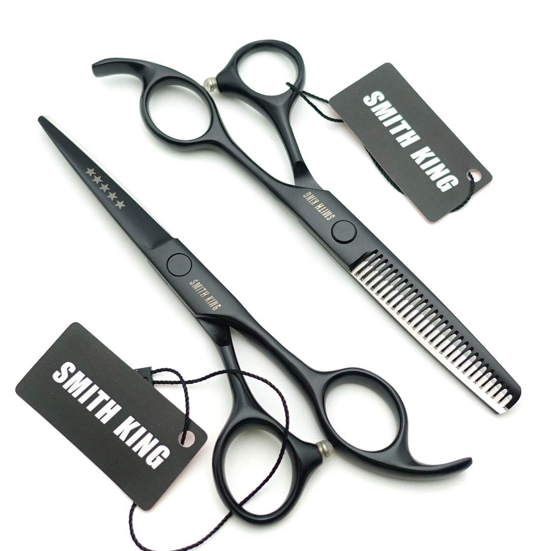 Smithking Hair Cutting Scissors Set, Black
