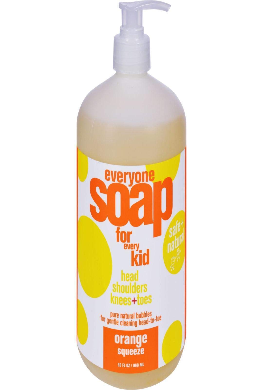 EO Kids Bubble Bath And Shampoo, Orange Squeeze, 32 fl oz