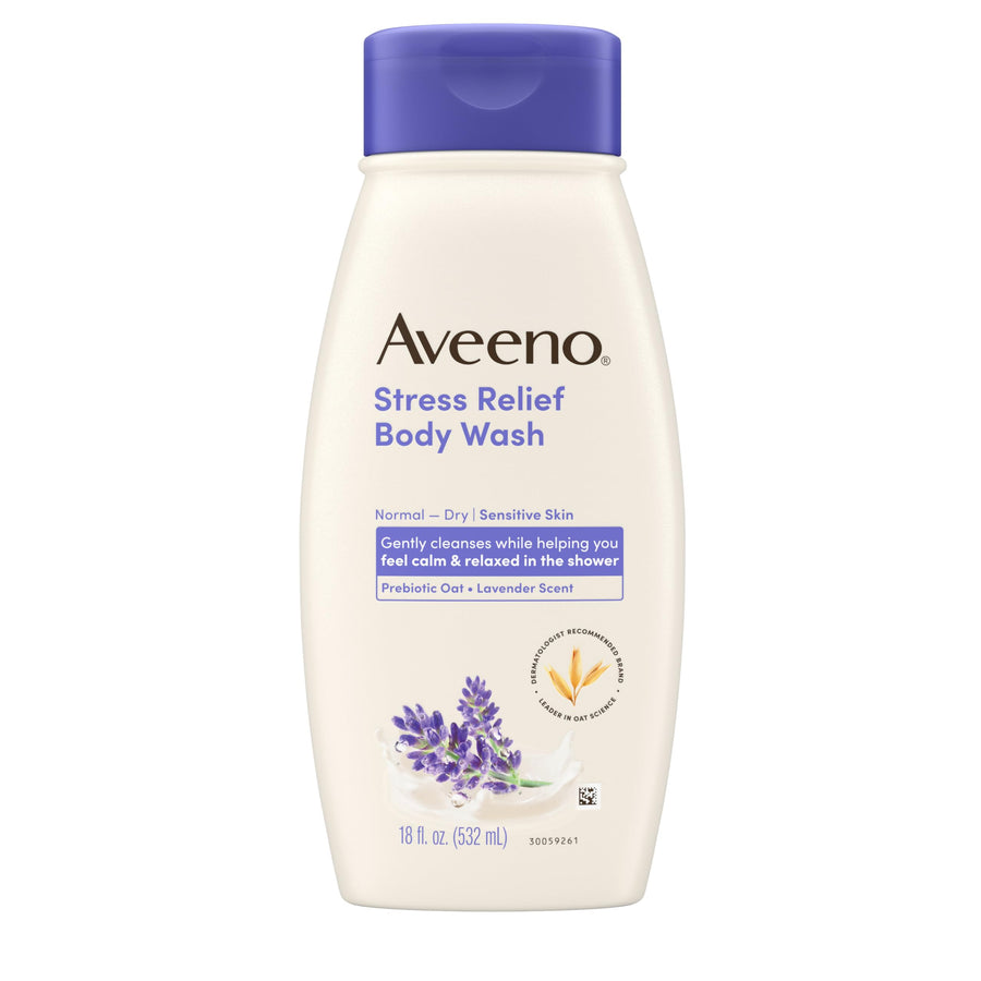 Aveeno Stress Relief Body Wash, Lavender, 18 fl oz