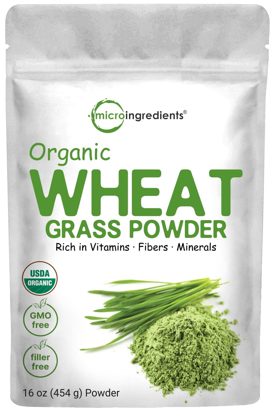 Micro Ingredients Organic Wheat Grass Powder, 16 oz