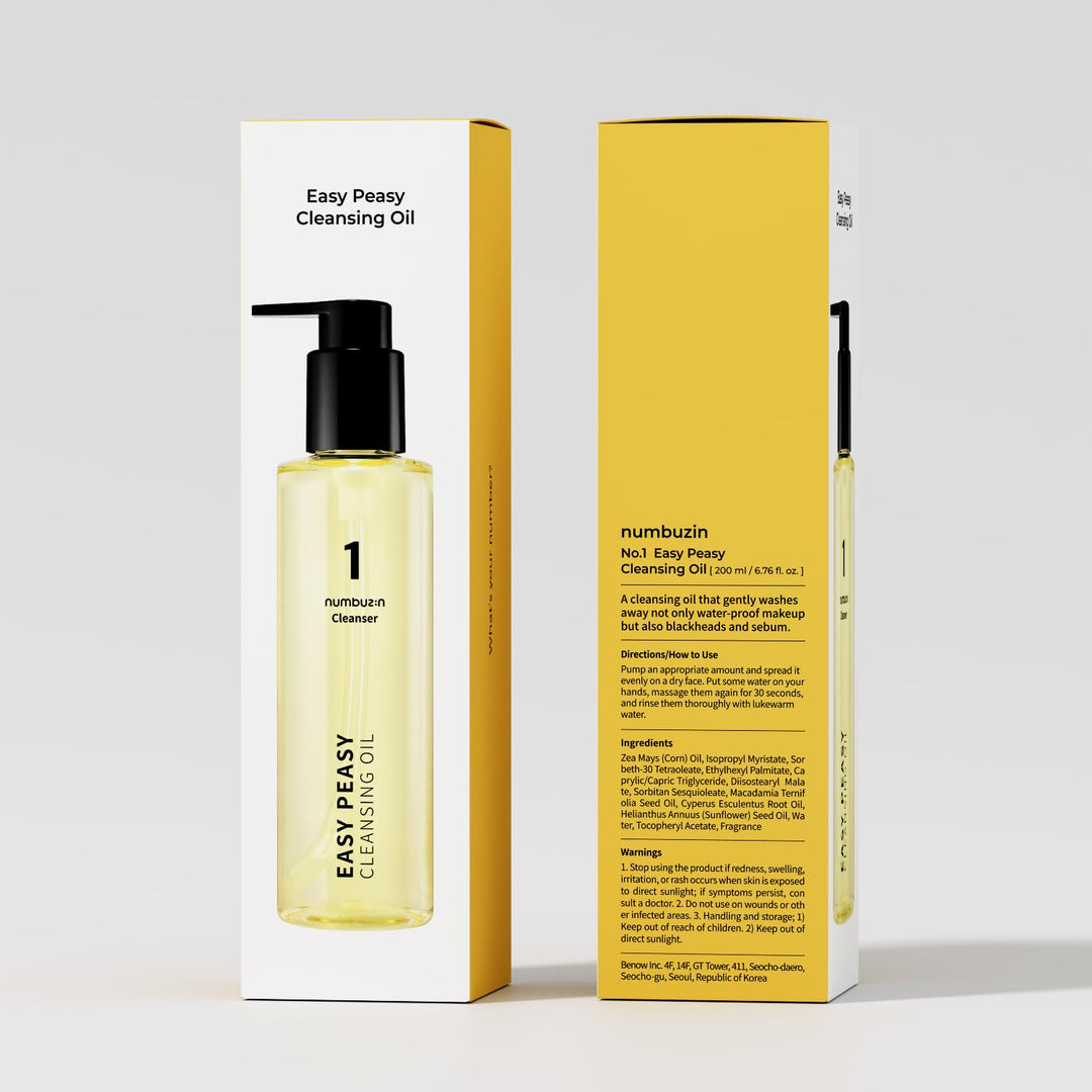 numbuzin No.1 Easy Peasy Cleansing Oil, 6.76 fl oz