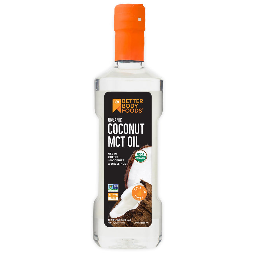 BetterBody Foods Organic Coconut MCT Oil, C8 & C10, 16.9 fl oz