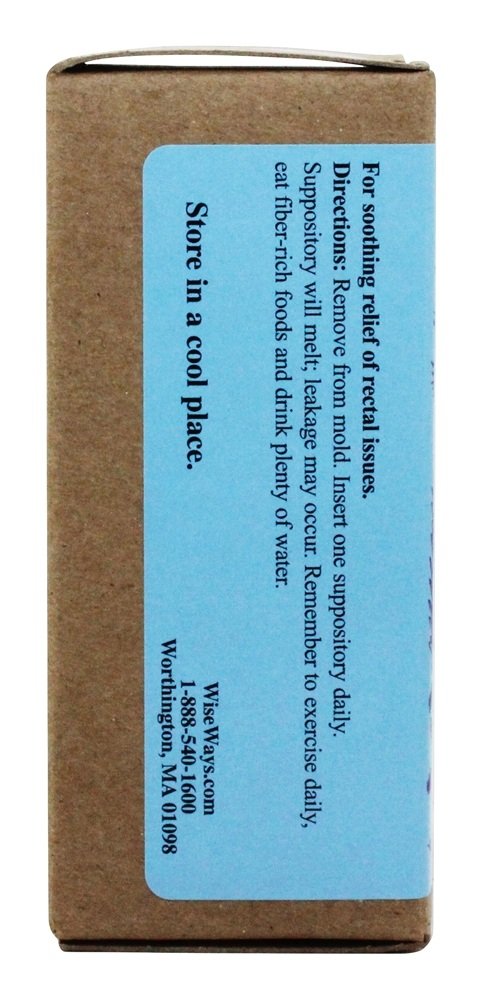 WiseWays Herbals Witch Hazel Suppositories, 2.5 ml, 12 Count