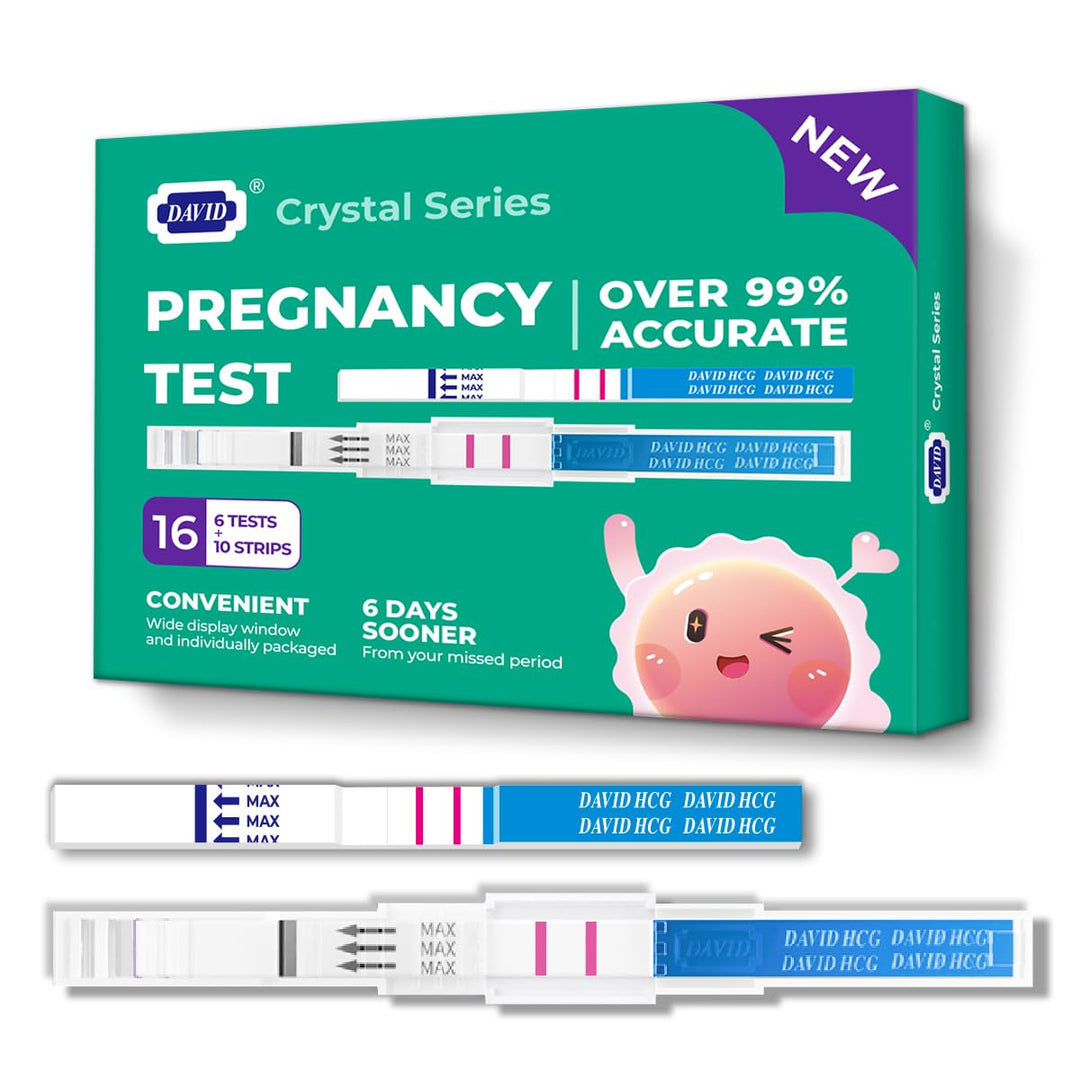 DAVID Pregnancy Test, Midstream and Strips, 16 Count