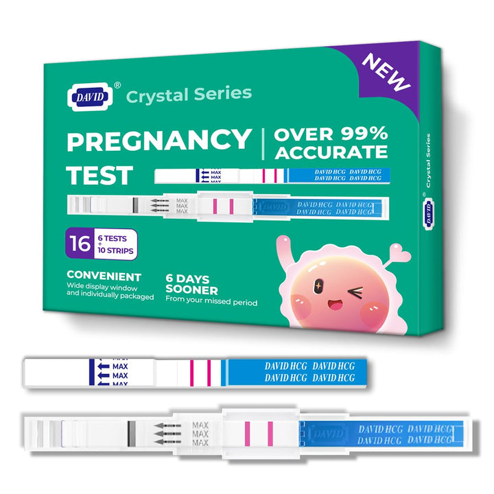 DAVID Pregnancy Test, Midstream and Strips, 16 Count