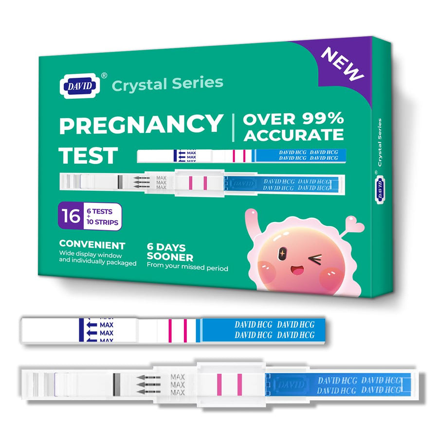 DAVID Pregnancy Test, Midstream and Strips, 16 Count