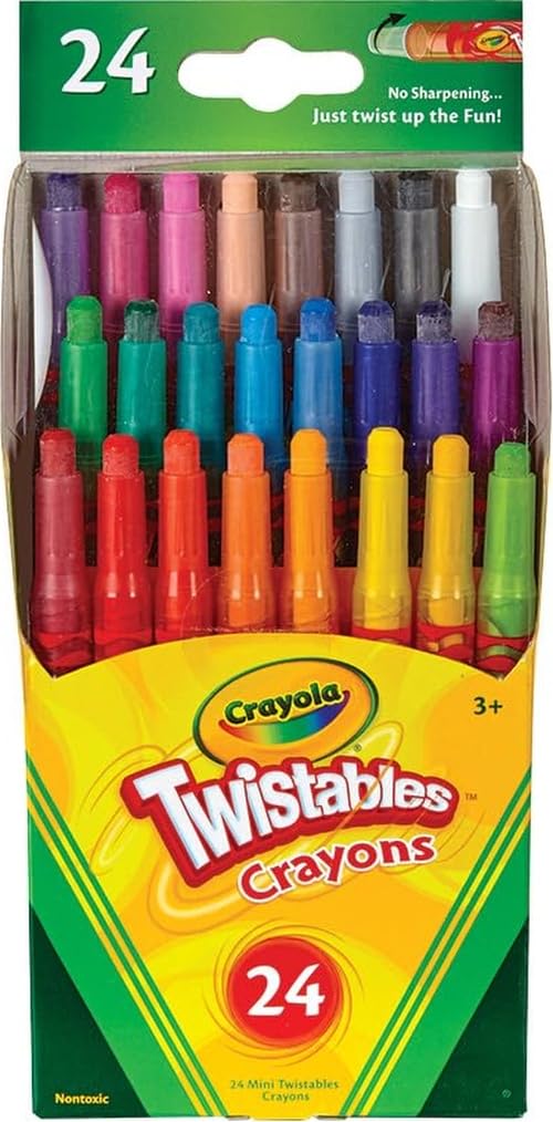 Crayola Twistables Crayons Coloring Set, Mini, Assorted, 24 Count