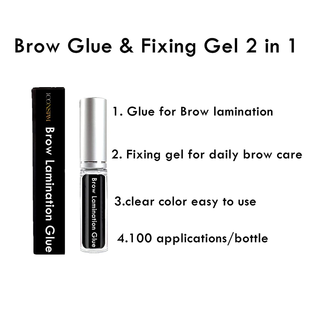 ICONSIAM Brow Lamination Glue And Fix Gel, Clear