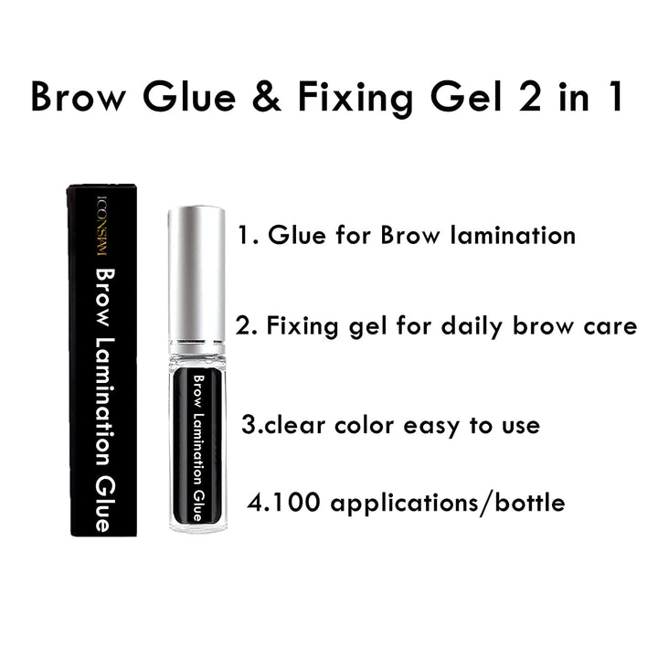 ICONSIAM Brow Lamination Glue And Fix Gel, Clear