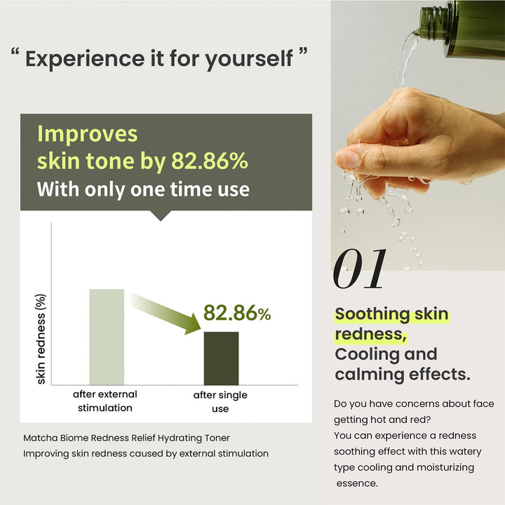 HEIMISH Matcha Biome Redness Relief Hydrating Toner, 5.1 fl oz