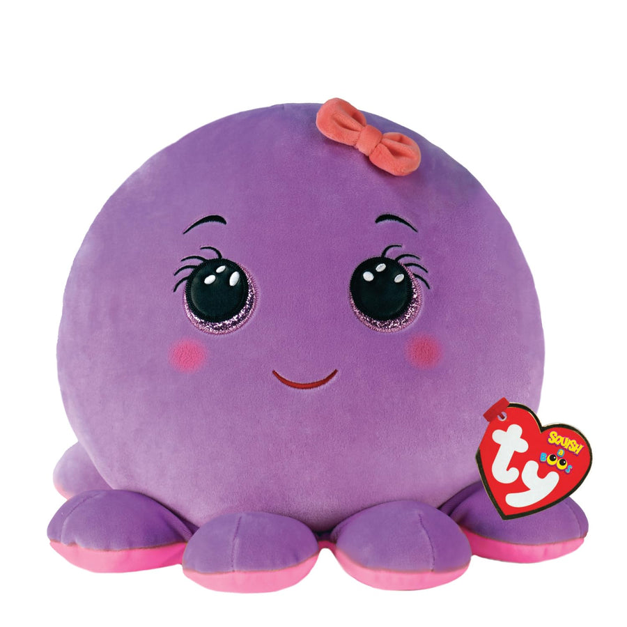 Ty Squish a Boo Octavia Plush, Purple, 10 in