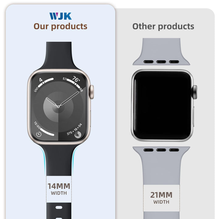 WJK Black Compatible Apple Watch Band, 38mm