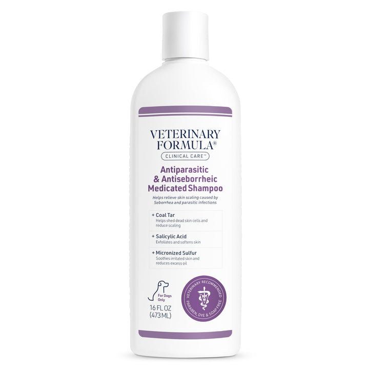 Veterinary Formula Clinical Care Antiparasitic And Antiseborrheic Dog Shampoo, 473 ml