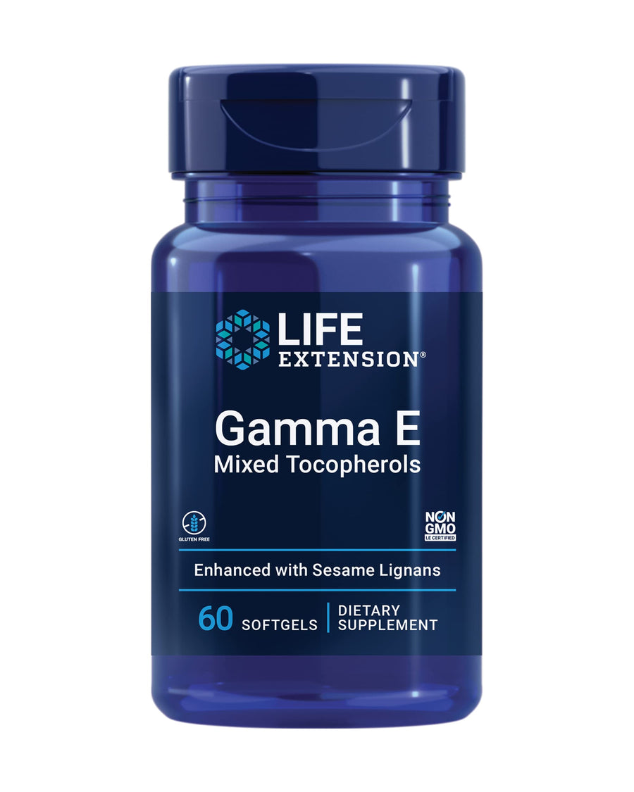 Life Extension Gamma E Mixed Tocopherols Vitamin E, 60 Count