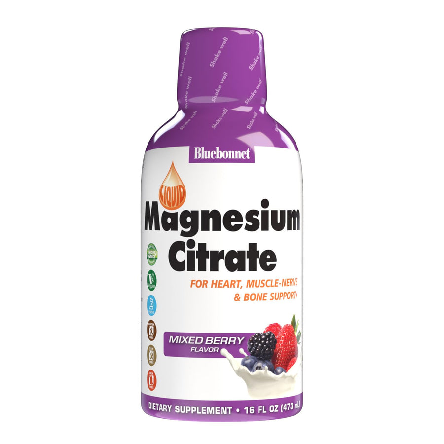 Bluebonnet Liquid Magnesium Citrate, Mixed Berry, 420 mg, 16 fl oz