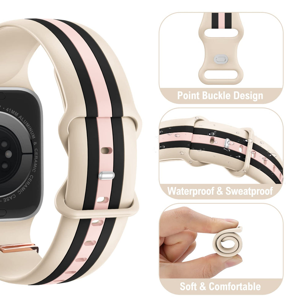 Bagoplus Designer Band With Charms For Apple Watch, 38mm 40mm 41mm 42mm 44mm 45mm 46mm 49mm