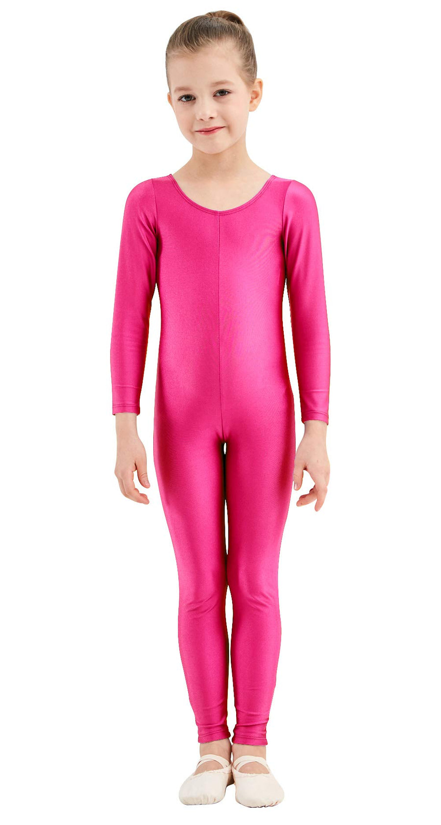 speerise Girls Unitard, Hot Pink, XL