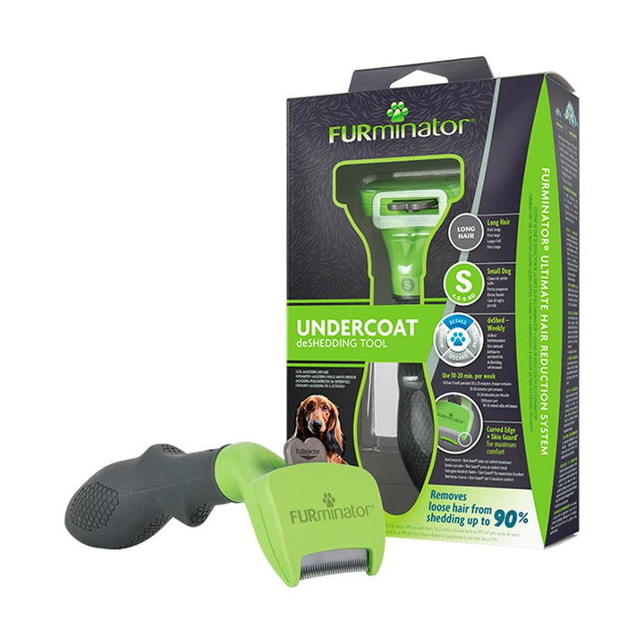 FURminator Dog Long Hair Deshedding Tool, Black, Small