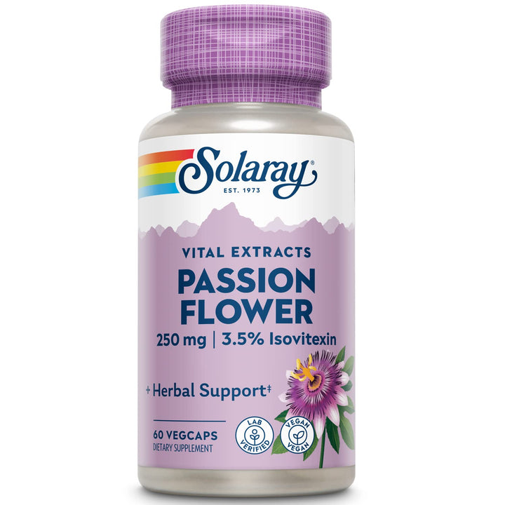 Solaray Passion Flower Extract, 250 mg, 60 Count