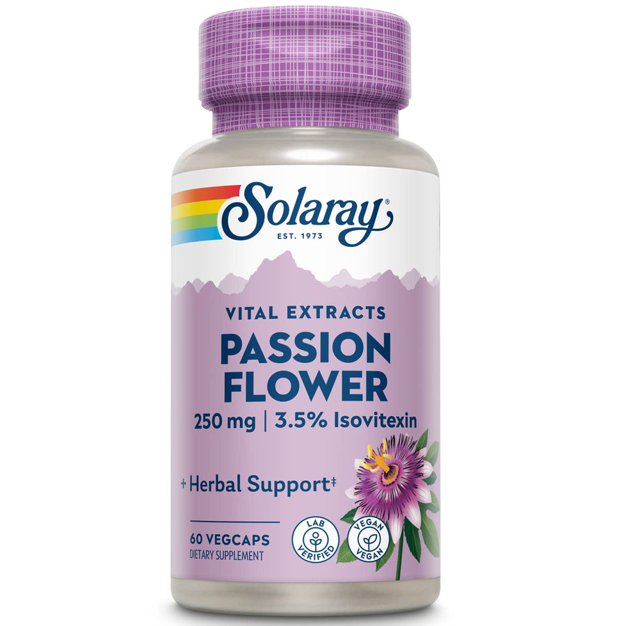 Solaray Passion Flower Extract, 250 mg, 60 Count