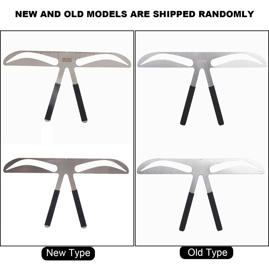 Domary Eyebrow Ruler, Arched Eyebrows, 4 Count