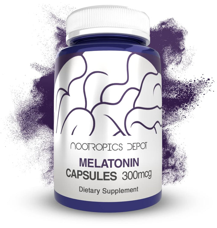 Nootropics Depot Melatonin Capsules, 300 mcg, 120 Count