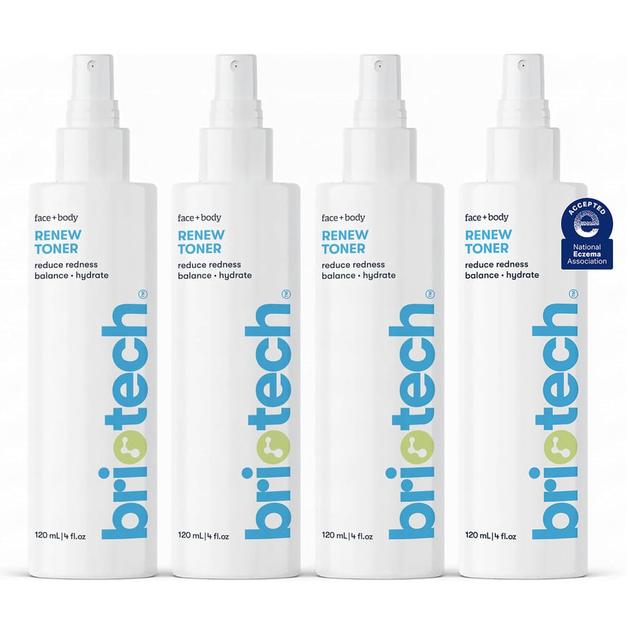 BRIOTECH Renew Toner, Hypochlorous Acid Spray, 4 fl oz, Pack of 4