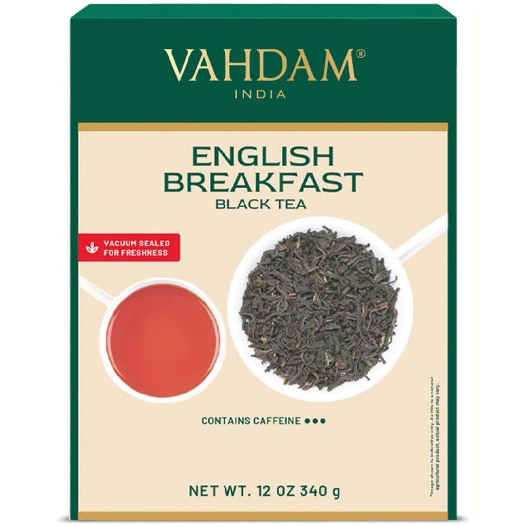 Vahdam Original English Breakfast Black Tea, Loose Leaf, 12 oz