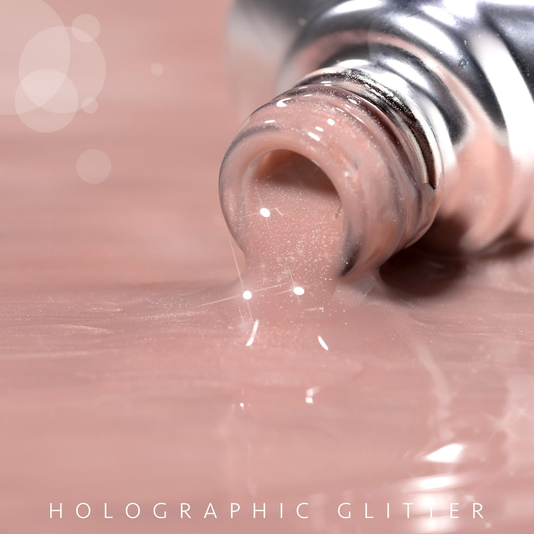 GAOY Cat Eye Gel Nail Polish, Sparkling Nude, 16 ml
