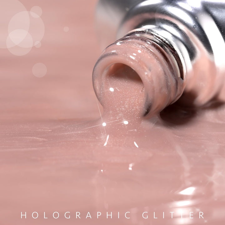 GAOY Cat Eye Gel Nail Polish, Sparkling Nude, 16 ml
