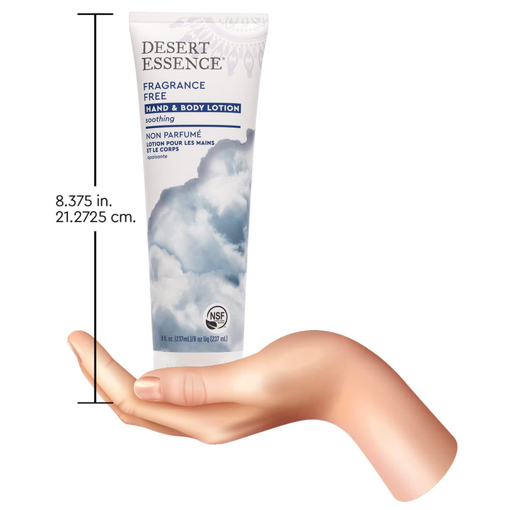 Desert Essence Hand And Body Lotion, Fragrance Free, 8 fl oz