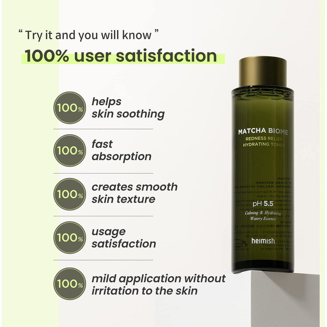 HEIMISH Matcha Biome Redness Relief Hydrating Toner, 5.1 fl oz