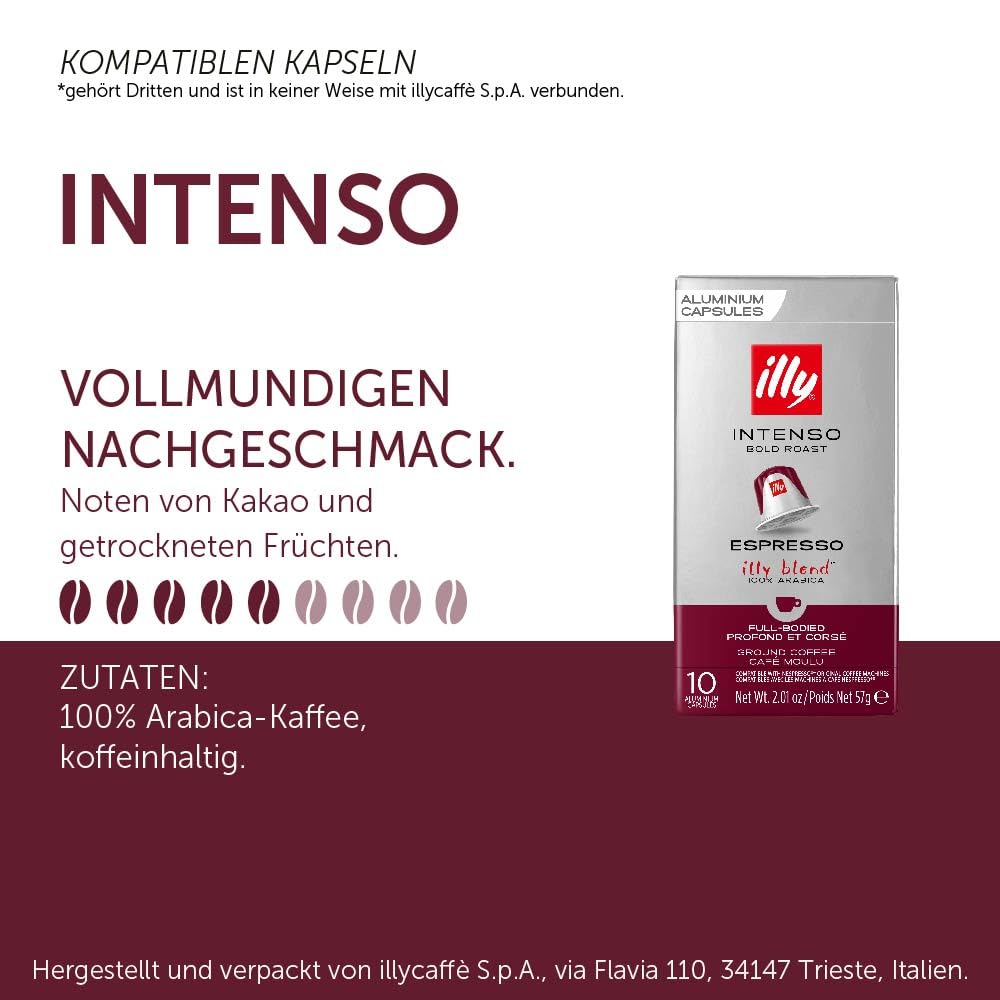illy Coffee Capsules, Intenso, 10 Count