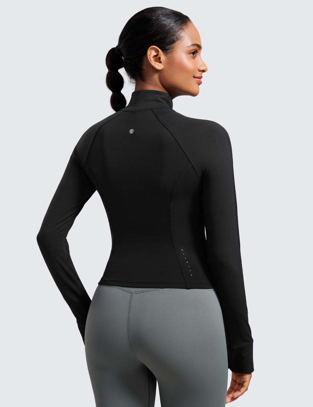 CRZ YOGA Butterluxe Jackets Waist Length, Black, Medium