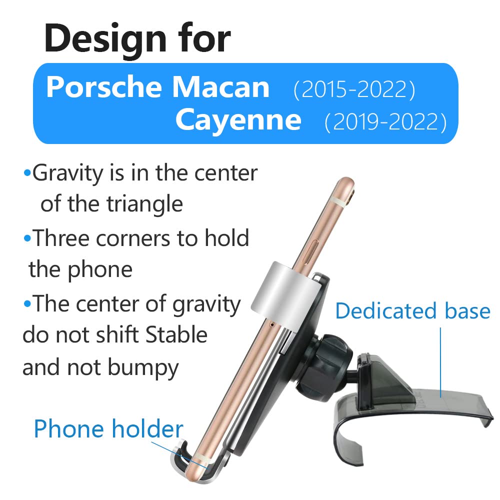 musttrue Car Phone Holder, Porsche Macan 2015-2025 And Porsche Cayenne 2019-2023