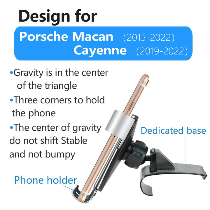 musttrue Car Phone Holder, Porsche Macan 2015-2025 And Porsche Cayenne 2019-2023