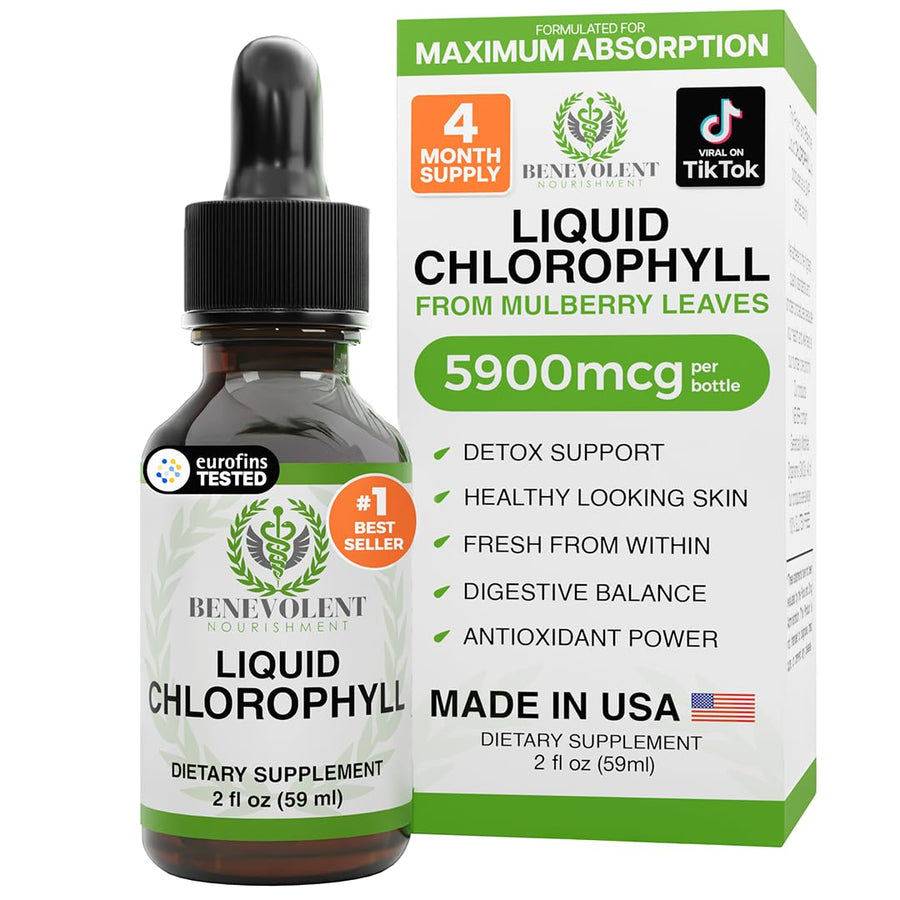 Benevolent Nourishment Chlorophyll Liquid Drops, Peppermint