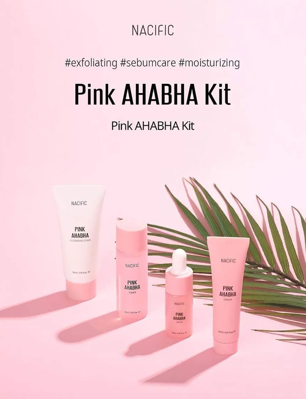 NACIFIC Pink AHA BHA Kit, Travel Size