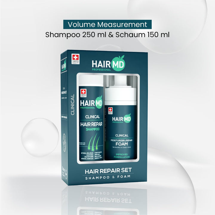 HairMD Transplant Hair Repair Set, 250 ml Shampoo And 150 ml Foam