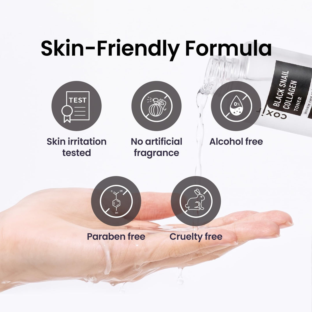 Coxir Black Snail Collagen Toner, 150 ml