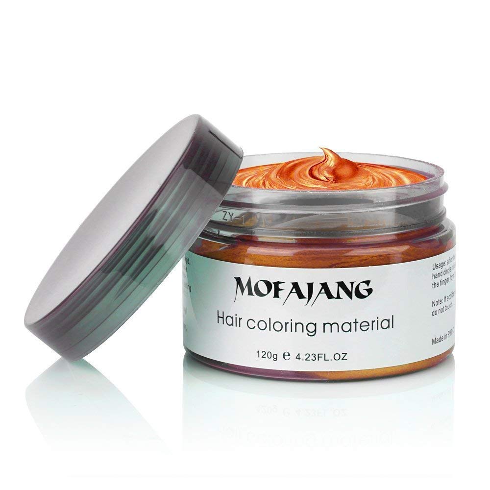 NYKKOLA Hair Wax Color Dye Styling Cream, Orange