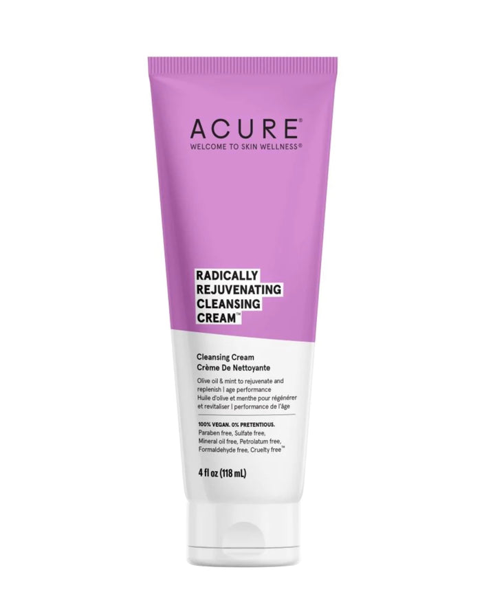 Acure Radically Rejuvenating Cleansing Cream, Olive Oil & Mint, 4 fl oz