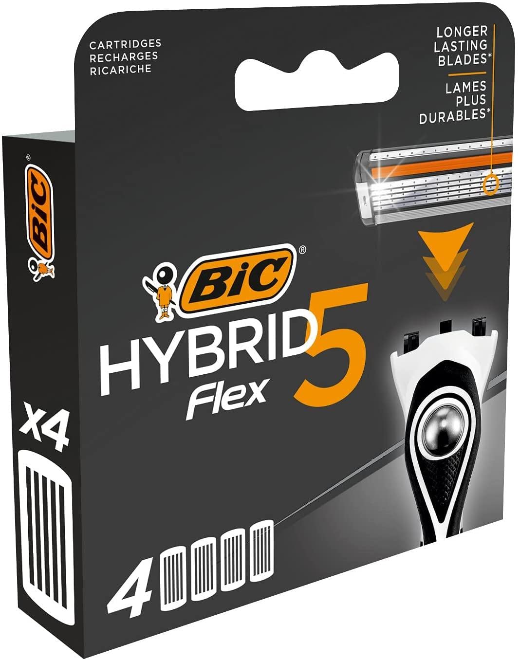 BIC Hybrid 5 Flex Men's Shaver Refills, 5 Count