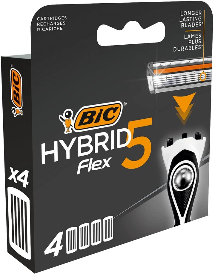 BIC Hybrid 5 Flex Men's Shaver Refills, 5 Count