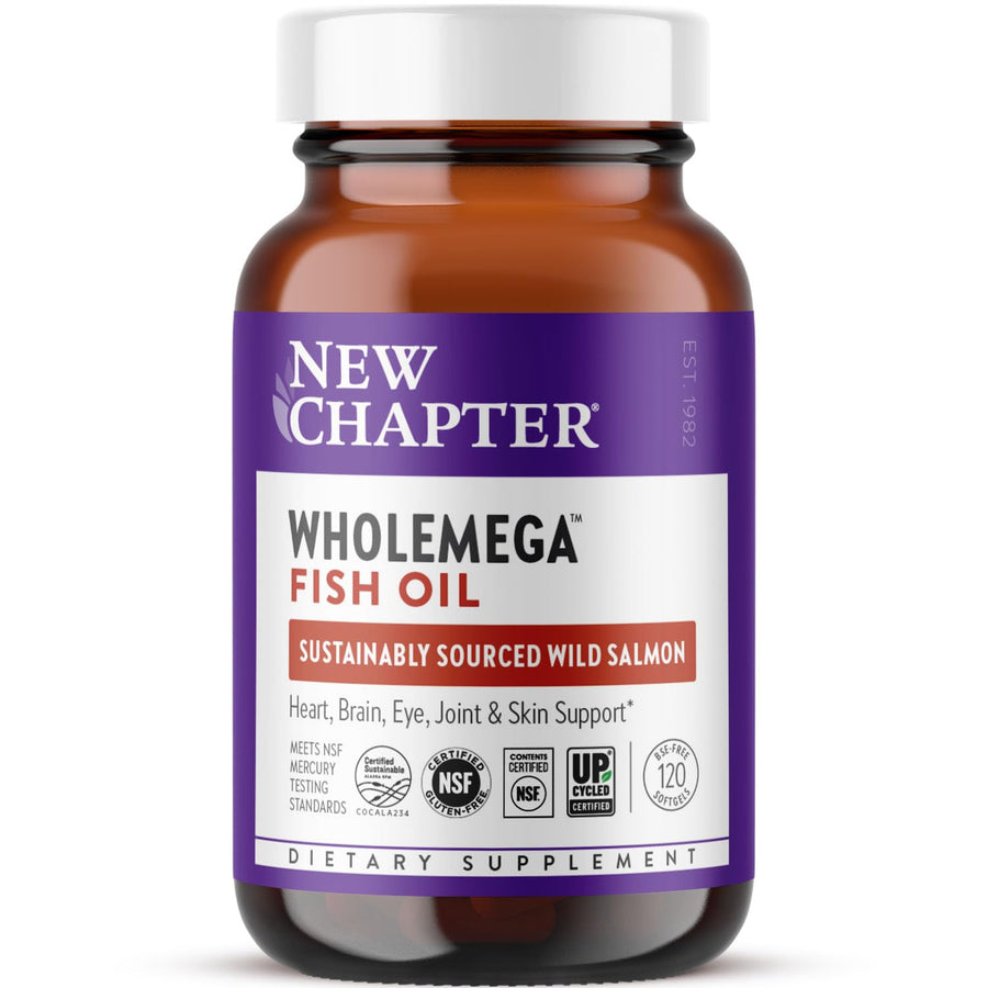 New Chapter Wholemega Extra-Virgin Fish Oil, 120 Count
