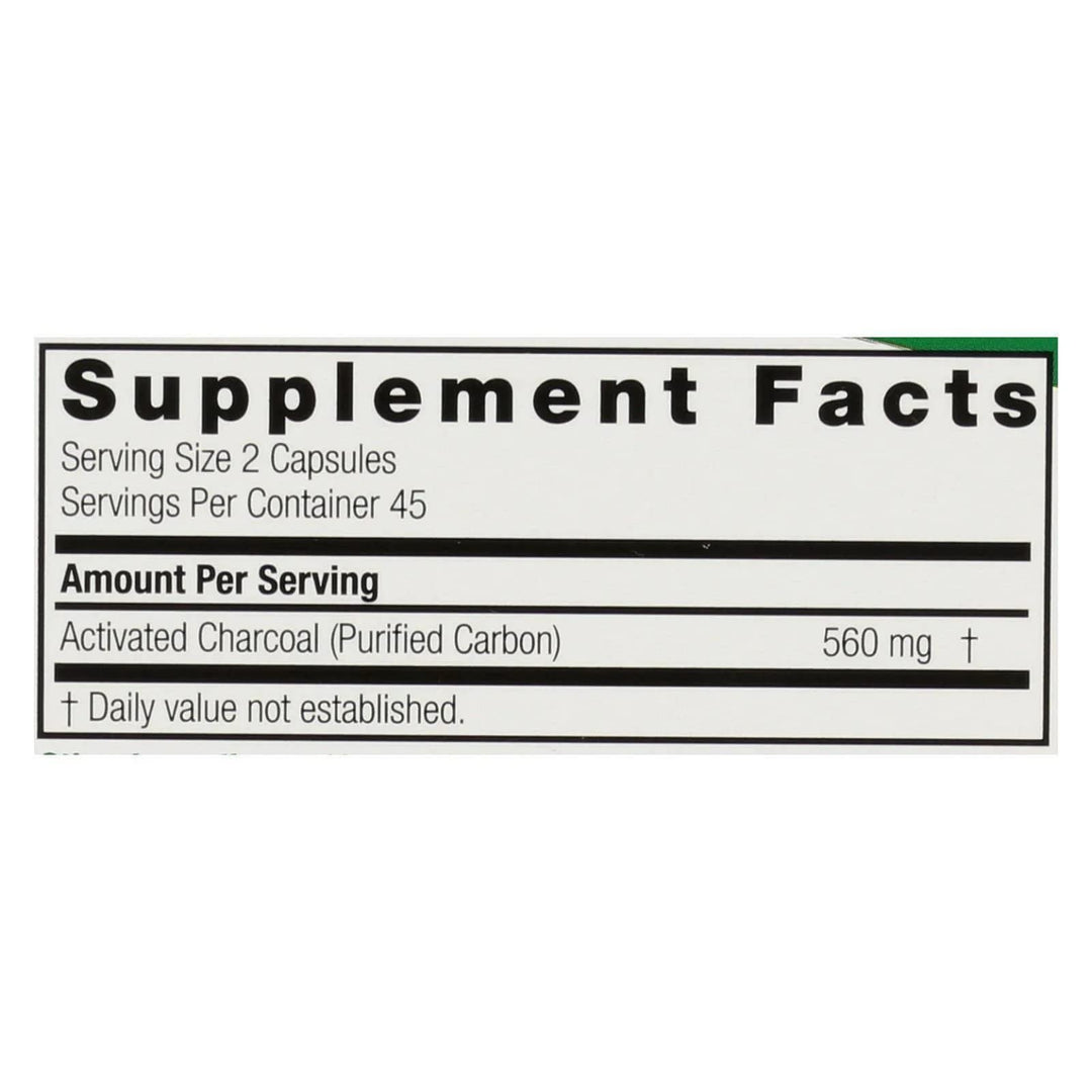 Nature's Answer Activated Charcoal, 560 mg, 90 Count