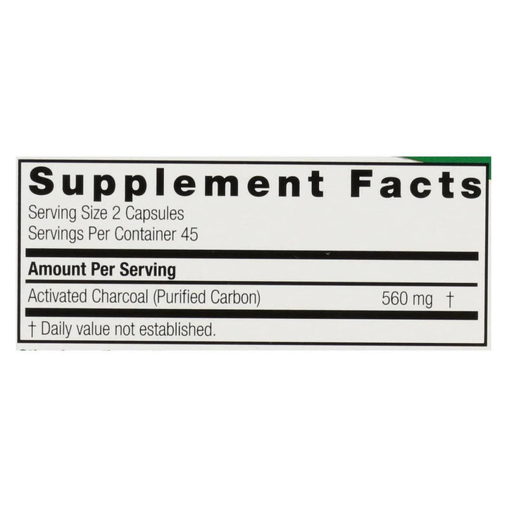 Nature's Answer Activated Charcoal, 560 mg, 90 Count